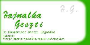 hajnalka geszti business card